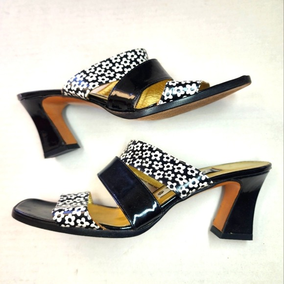 Escada Shoes - Escada Black and White Patent Leather Women's Heels Size 7